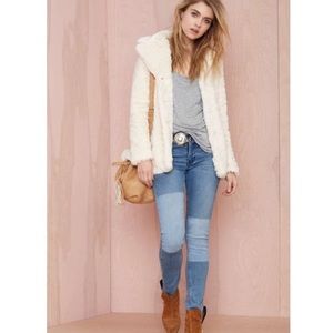 Rough diamond faux fur jacket